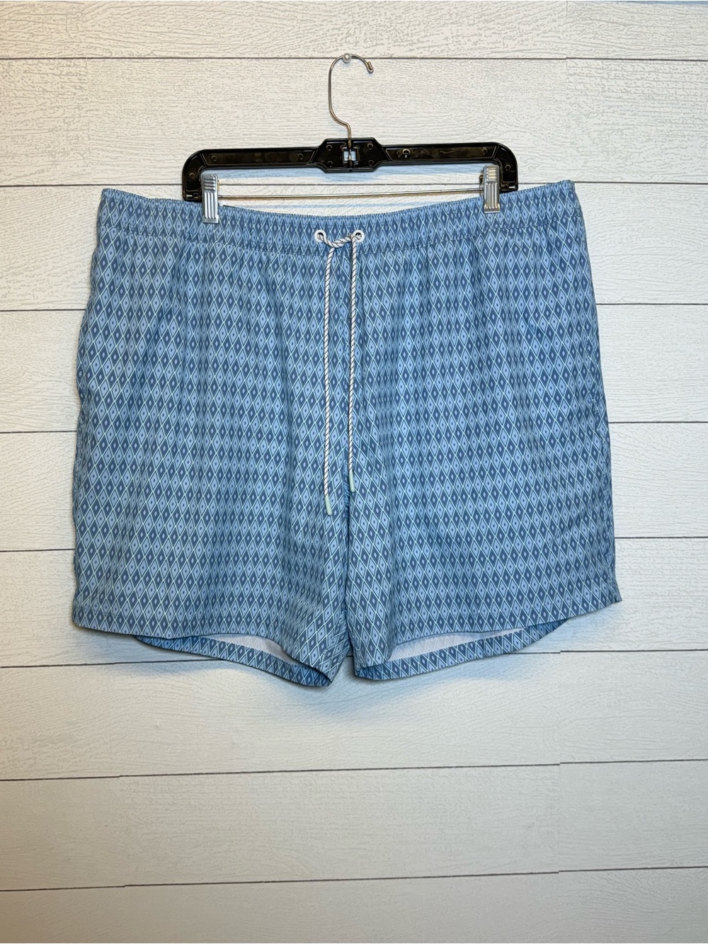 Bonobos Blue Geo-Pattern Swim Trunks UPF 50+ mesh liner Men’s size XXL NWT